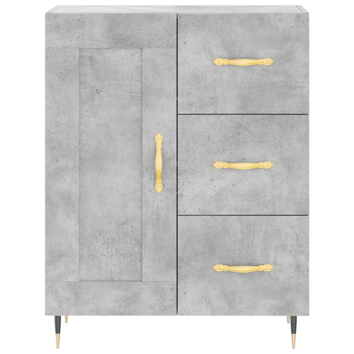 skænk 69,5x34x90 cm konstrueret træ betongrå