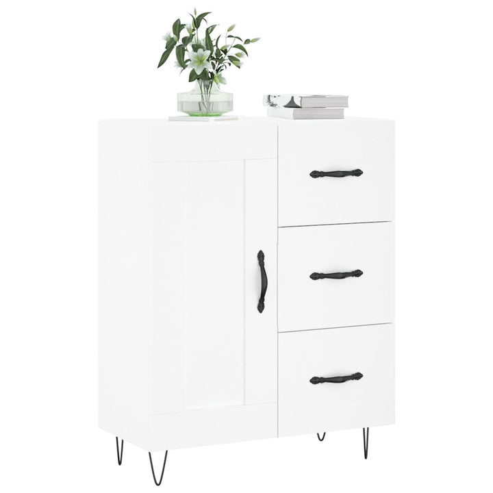 skænk 69,5x34x90 cm konstrueret træ hvid