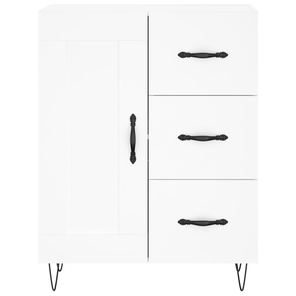 skænk 69,5x34x90 cm konstrueret træ hvid