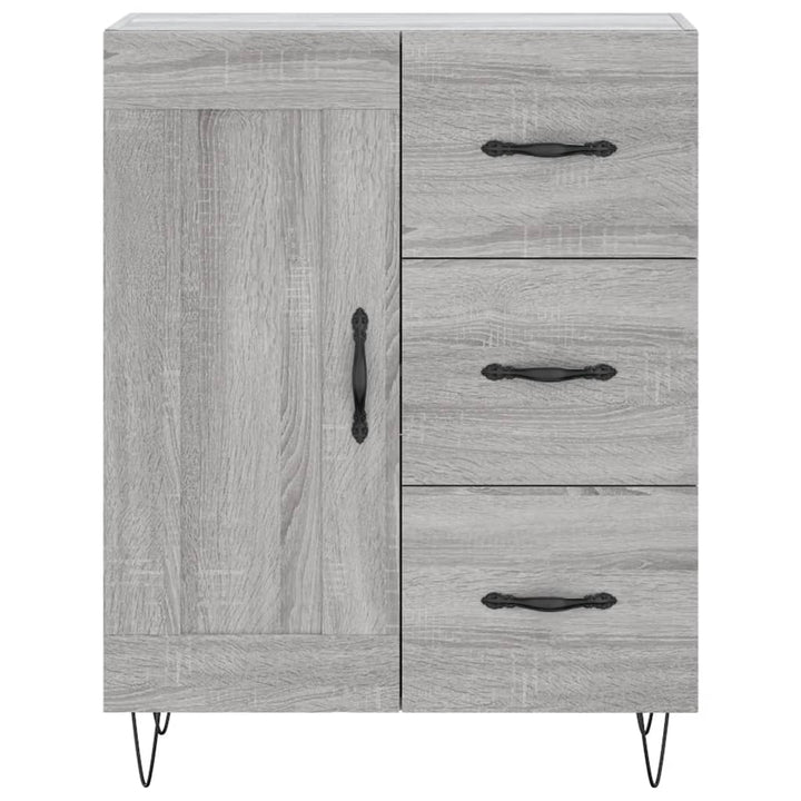 skænk 69,5x34x90 cm konstrueret træ grå sonoma-eg