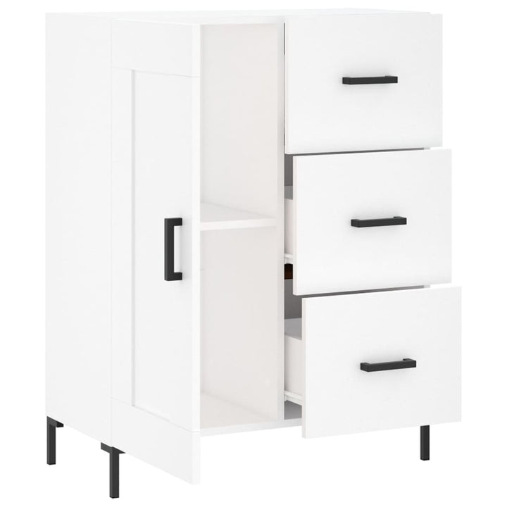skænk 69,5x34x90 cm konstrueret træ hvid