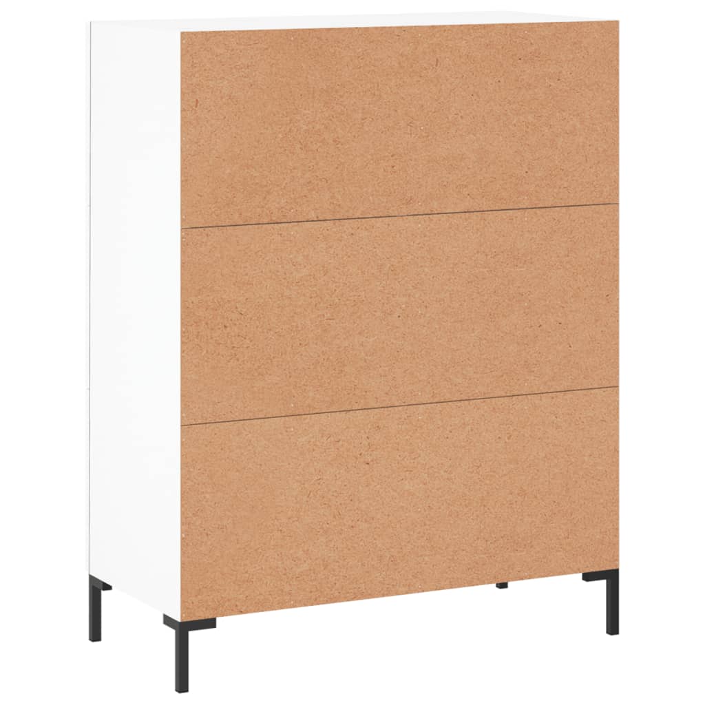 skænk 69,5x34x90 cm konstrueret træ hvid