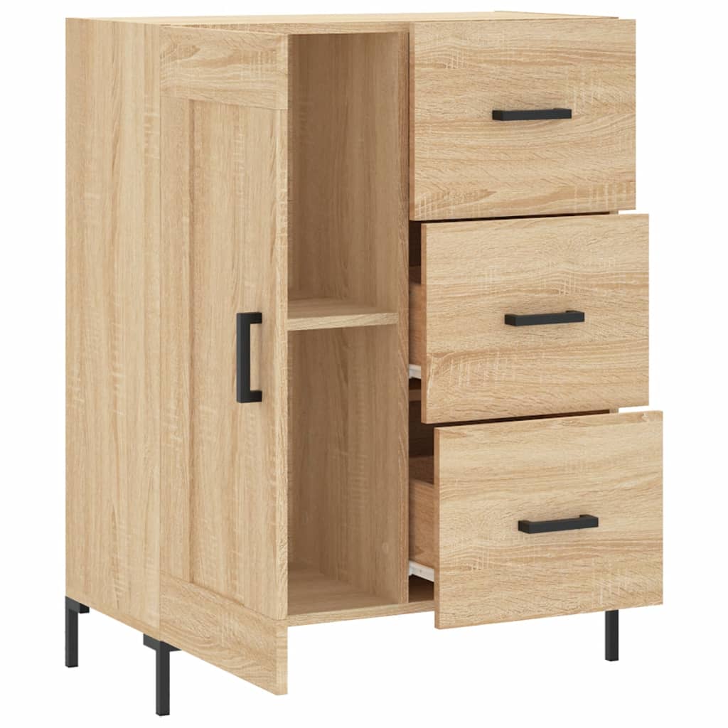 skænk 69,5x34x90 cm konstrueret træ sonoma-eg