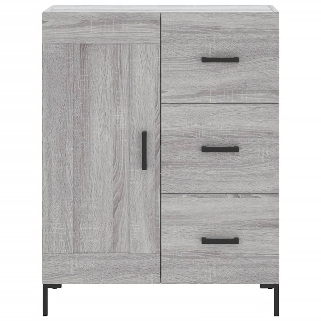skænk 69,5x34x90 cm konstrueret træ grå sonoma-eg