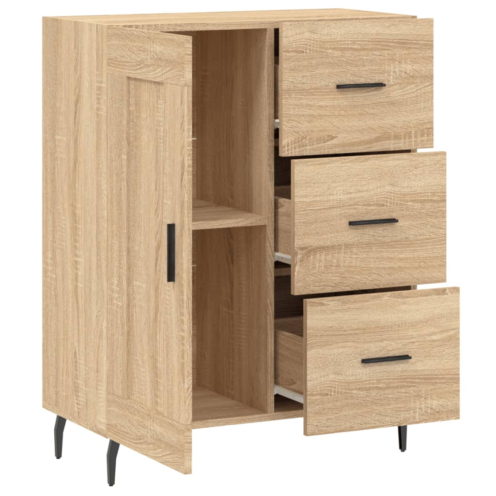 skænk 69,5x34x90 cm konstrueret træ sonoma-eg