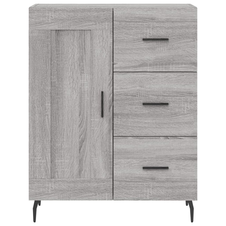 skænk 69,5x34x90 cm konstrueret træ grå sonoma-eg