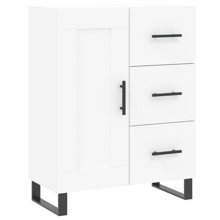 skænk 69,5x34x90 cm konstrueret træ hvid