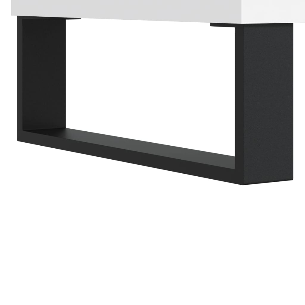skænk 69,5x34x90 cm konstrueret træ hvid
