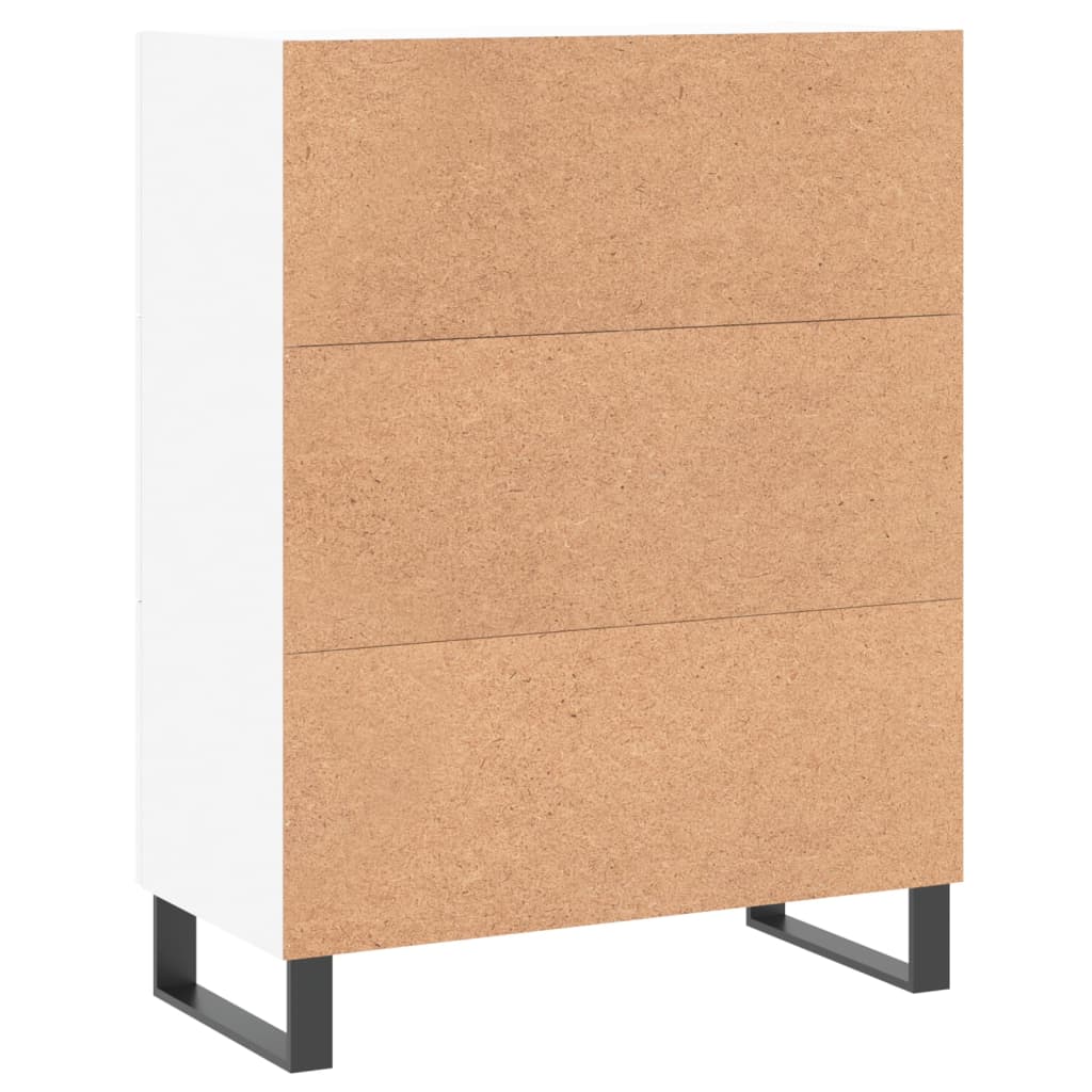 skænk 69,5x34x90 cm konstrueret træ hvid