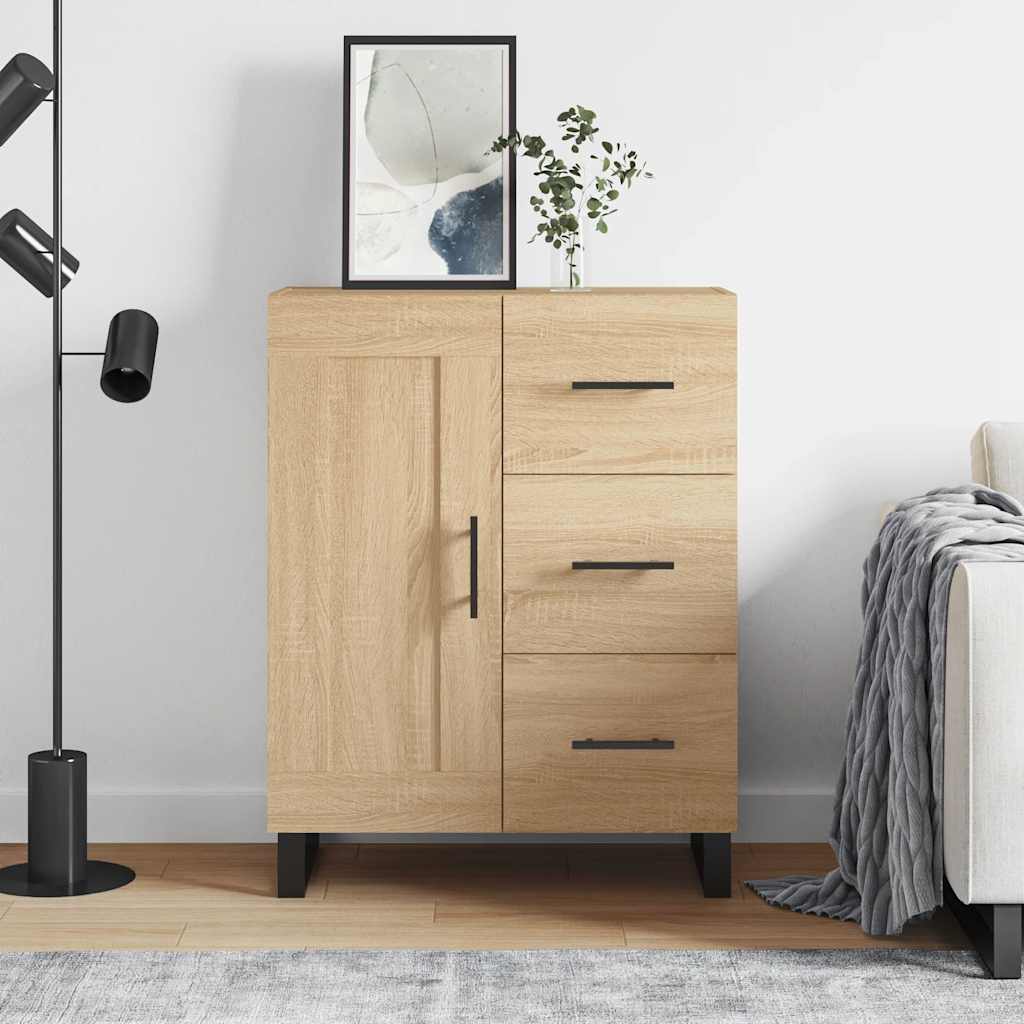 skænk 69,5x34x90 cm konstrueret træ sonoma-eg