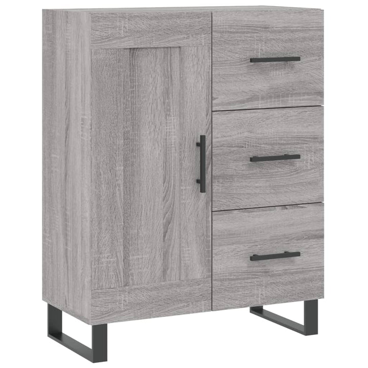 skænk 69,5x34x90 cm konstrueret træ grå sonoma-eg