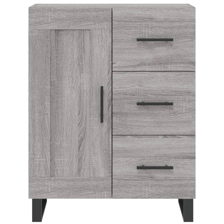 skænk 69,5x34x90 cm konstrueret træ grå sonoma-eg