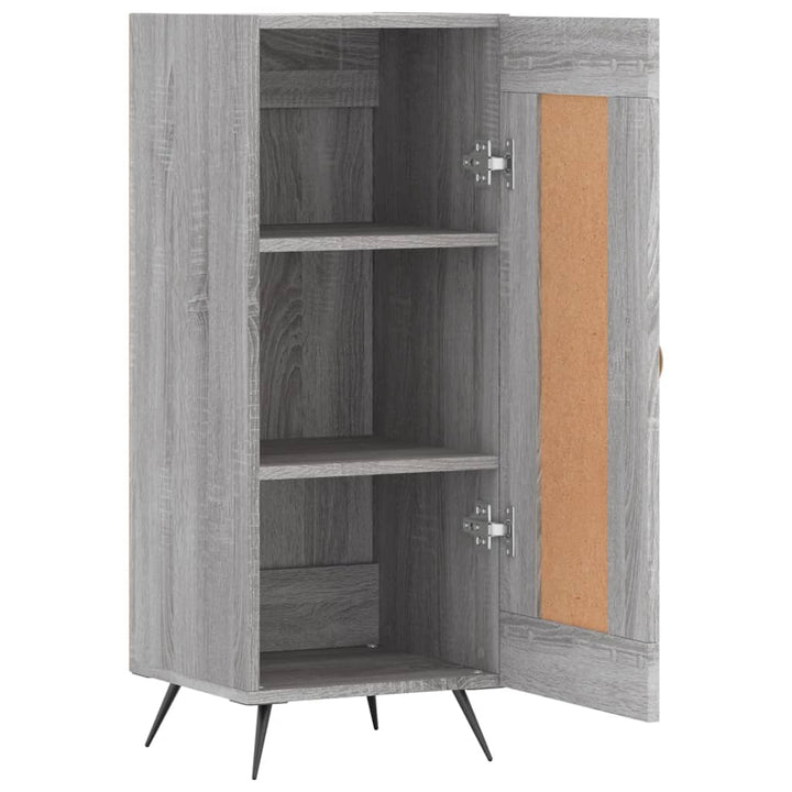 skænk 34,5x34x90 cm konstrueret træ grå sonoma-eg