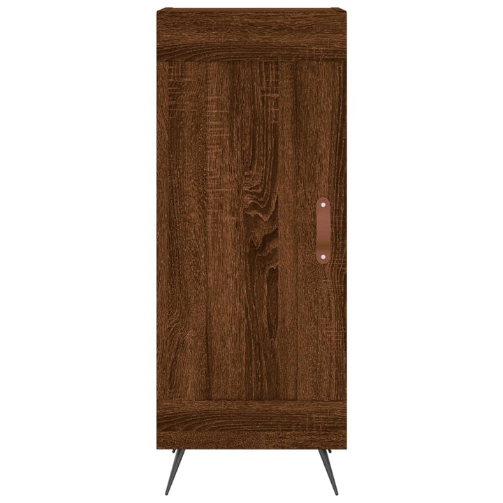 skænk 34,5x34x90 cm konstrueret træ brun egetræsfarve