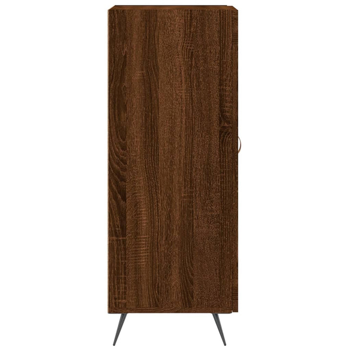 skænk 34,5x34x90 cm konstrueret træ brun egetræsfarve