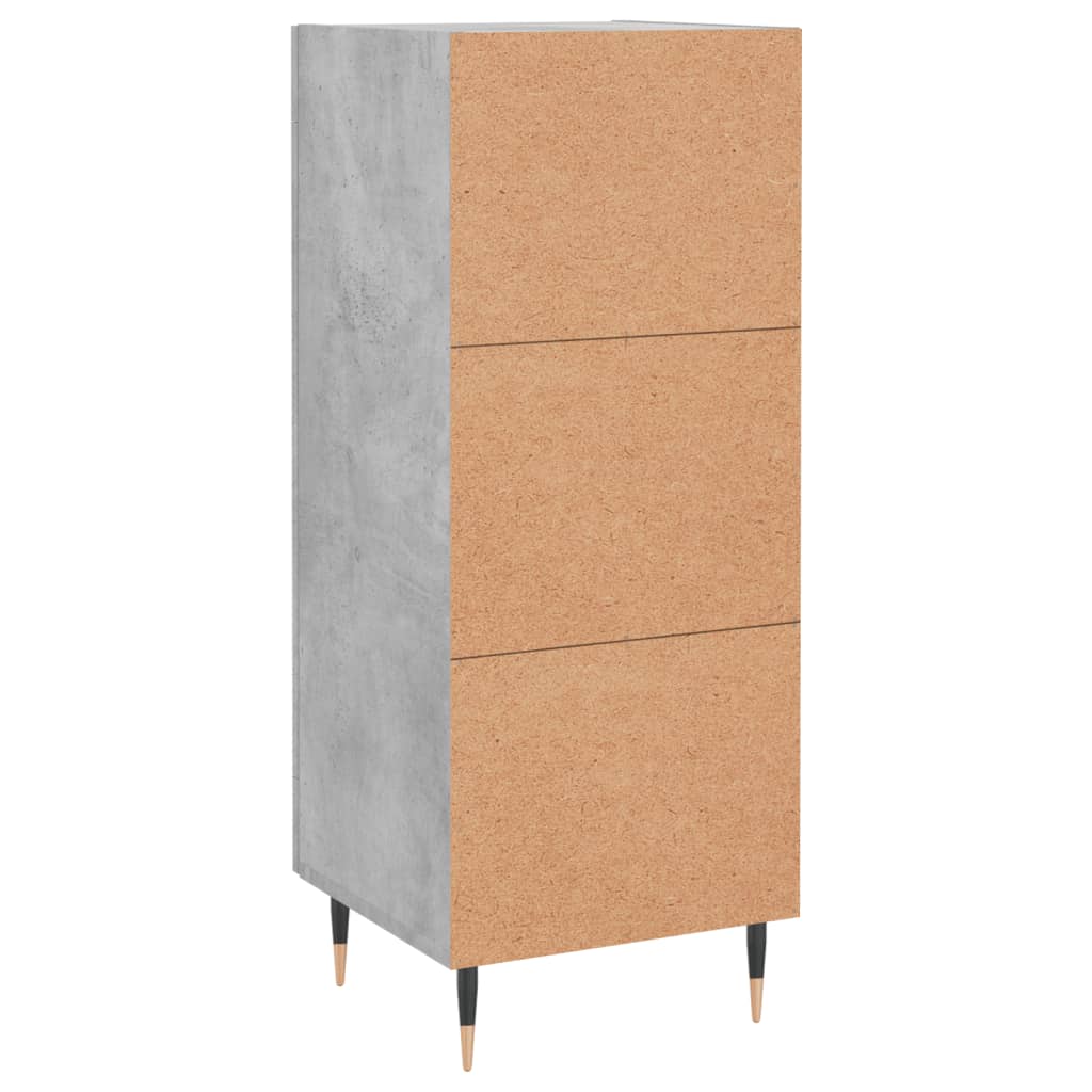 skænk 34,5x34x90 cm konstrueret træ betongrå