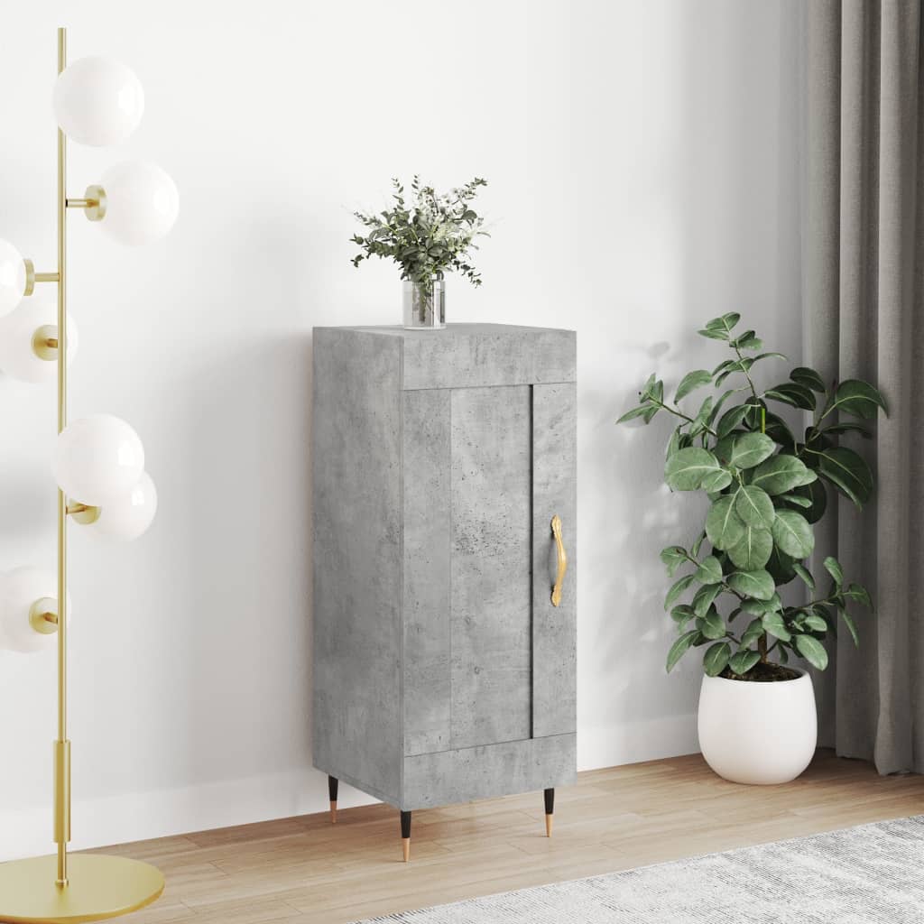 skænk 34,5x34x90 cm konstrueret træ betongrå