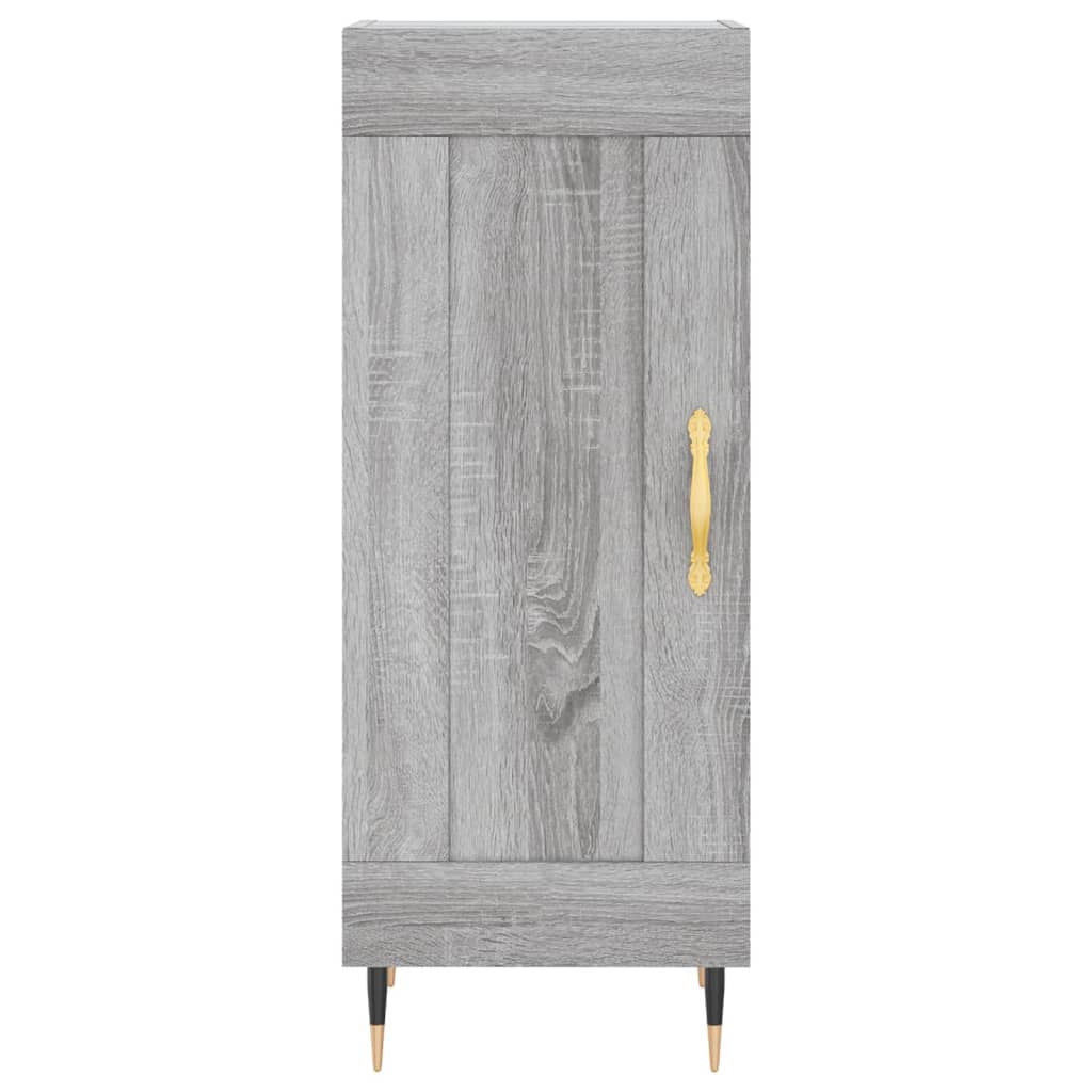 skænk 34,5x34x90 cm konstrueret træ grå sonoma-eg
