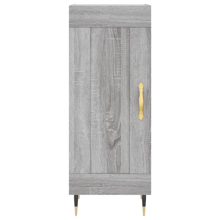 skænk 34,5x34x90 cm konstrueret træ grå sonoma-eg