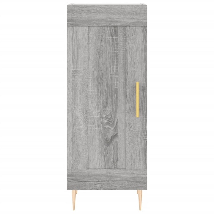skænk 34,5x34x90 cm konstrueret træ grå sonoma-eg
