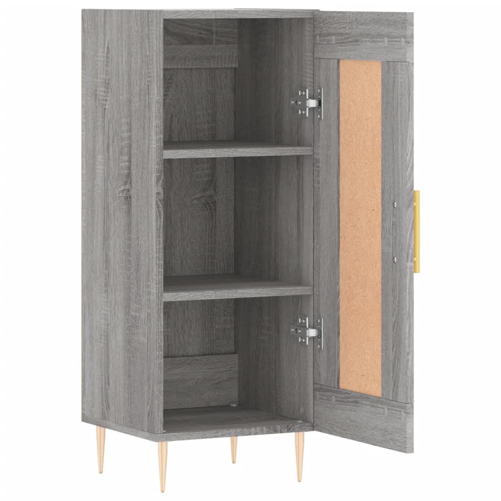 skænk 34,5x34x90 cm konstrueret træ grå sonoma-eg