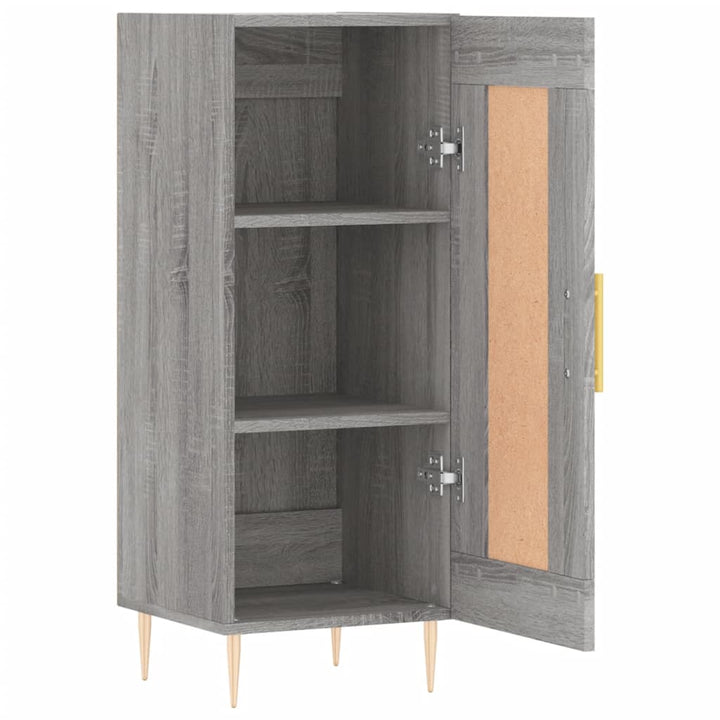 skænk 34,5x34x90 cm konstrueret træ grå sonoma-eg