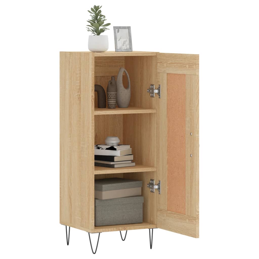 skænk 34,5x34x90 cm konstrueret træ sonoma-eg