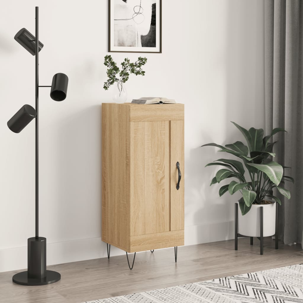 skænk 34,5x34x90 cm konstrueret træ sonoma-eg