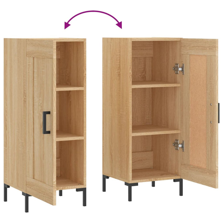 skænk 34,5x34x90 cm konstrueret træ sonoma-eg