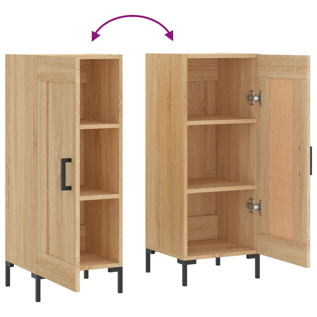 skænk 34,5x34x90 cm konstrueret træ sonoma-eg