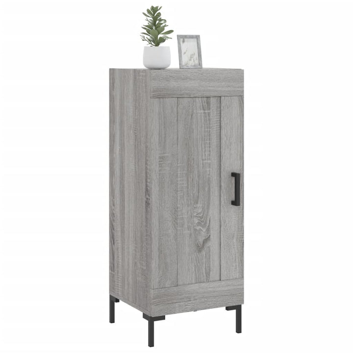 skænk 34,5x34x90 cm konstrueret træ grå sonoma-eg