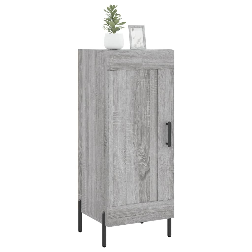skænk 34,5x34x90 cm konstrueret træ grå sonoma-eg