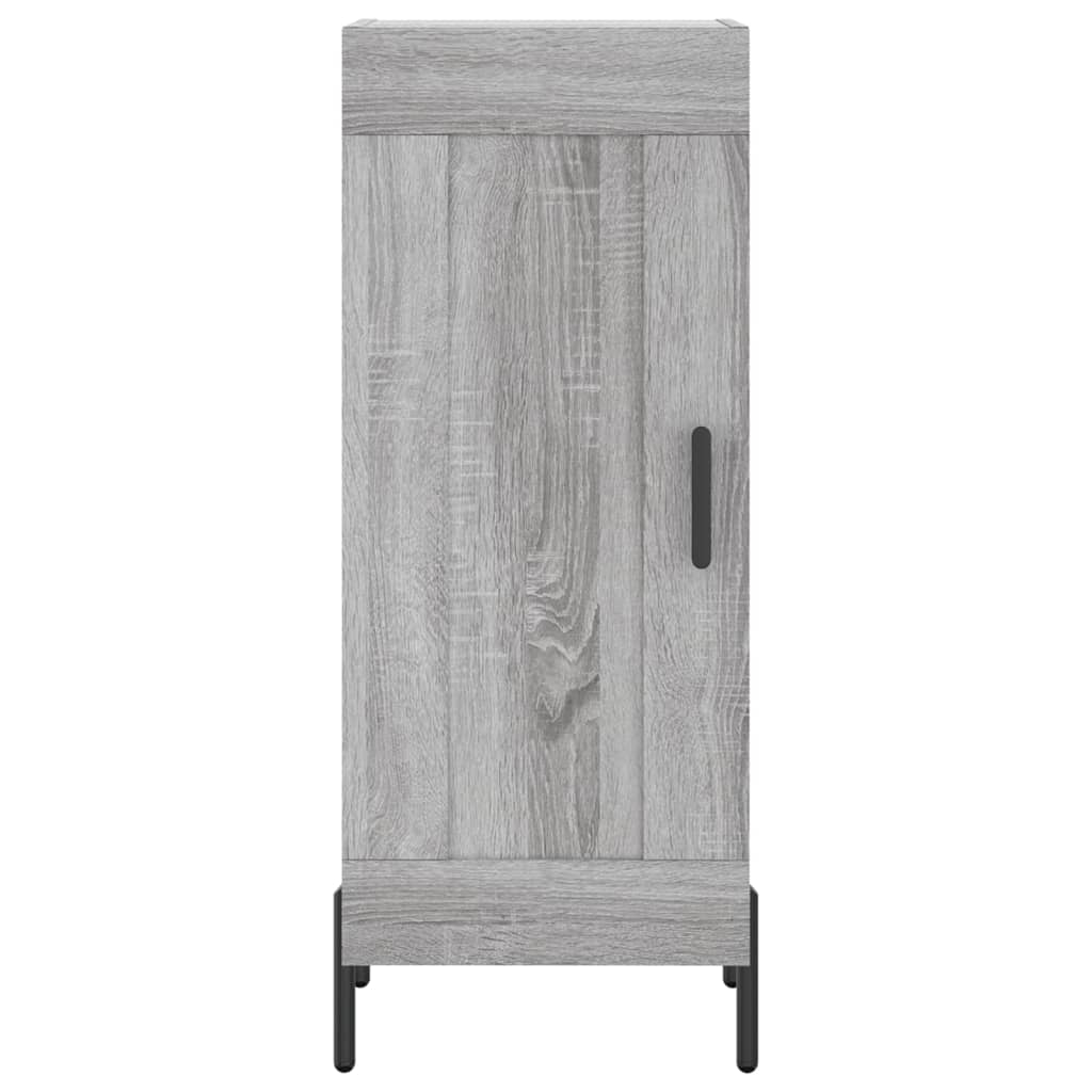skænk 34,5x34x90 cm konstrueret træ grå sonoma-eg