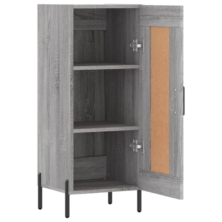 skænk 34,5x34x90 cm konstrueret træ grå sonoma-eg