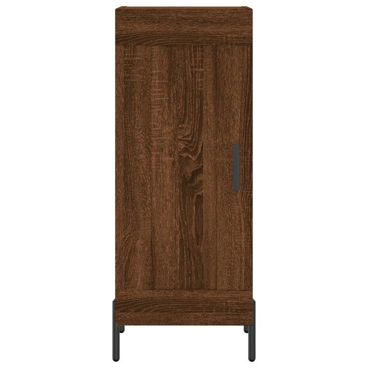 skænk 34,5x34x90 cm konstrueret træ brun egetræsfarve