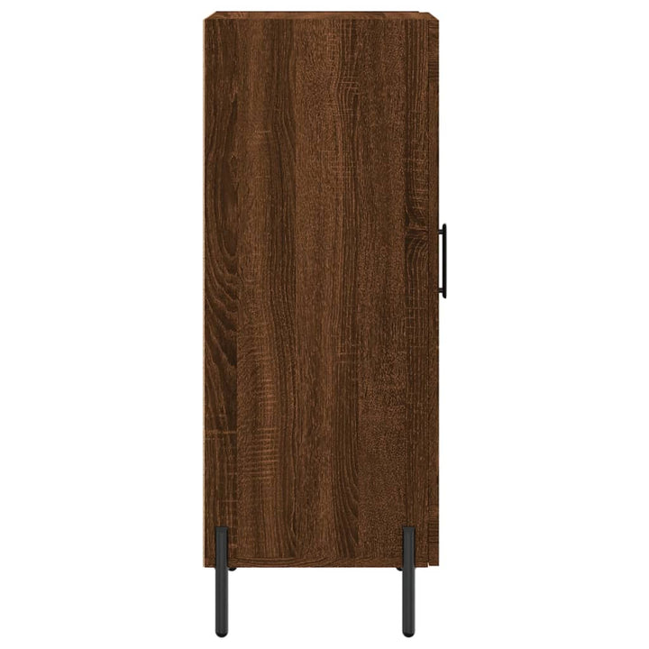skænk 34,5x34x90 cm konstrueret træ brun egetræsfarve