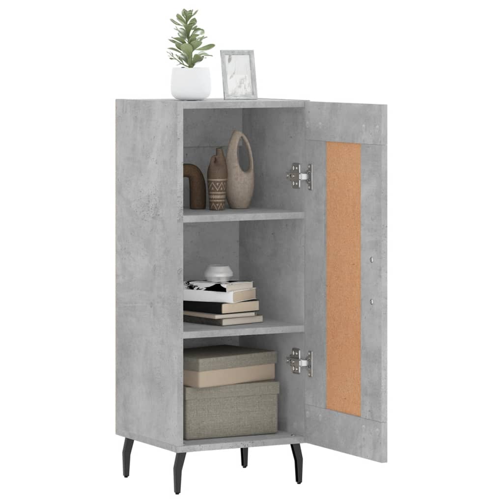 skænk 34,5x34x90 cm konstrueret træ betongrå
