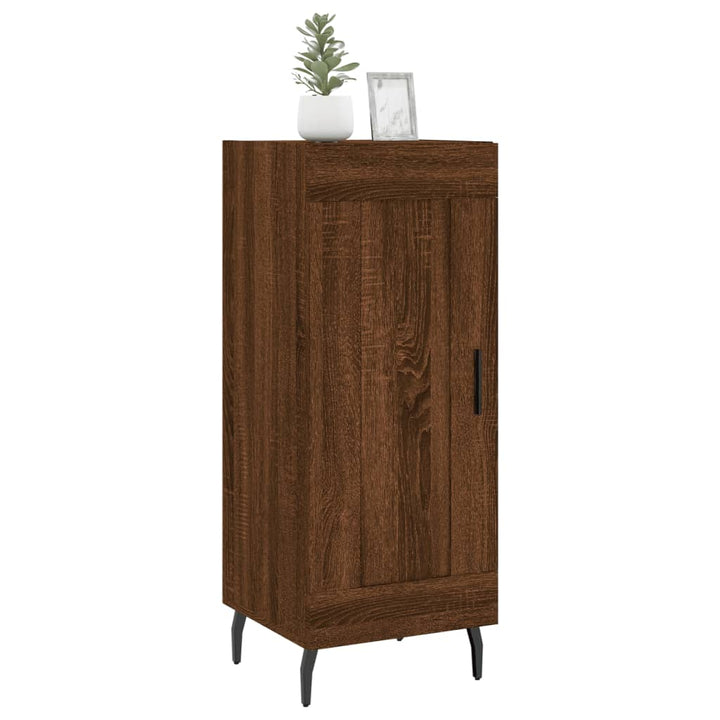 skænk 34,5x34x90 cm konstrueret træ brun egetræsfarve