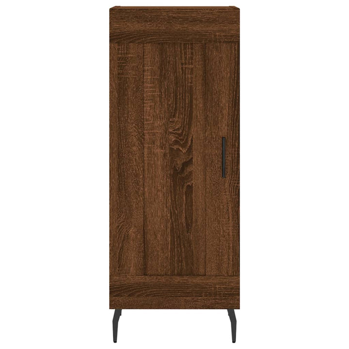 skænk 34,5x34x90 cm konstrueret træ brun egetræsfarve