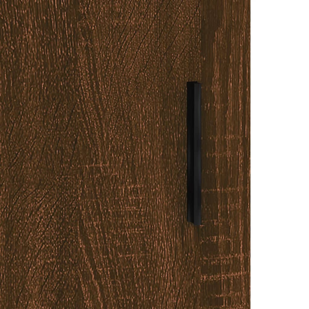 skænk 34,5x34x90 cm konstrueret træ brun egetræsfarve