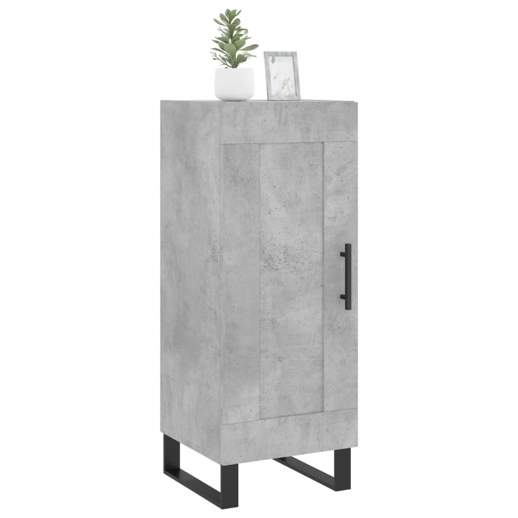 skænk 34,5x34x90 cm konstrueret træ betongrå