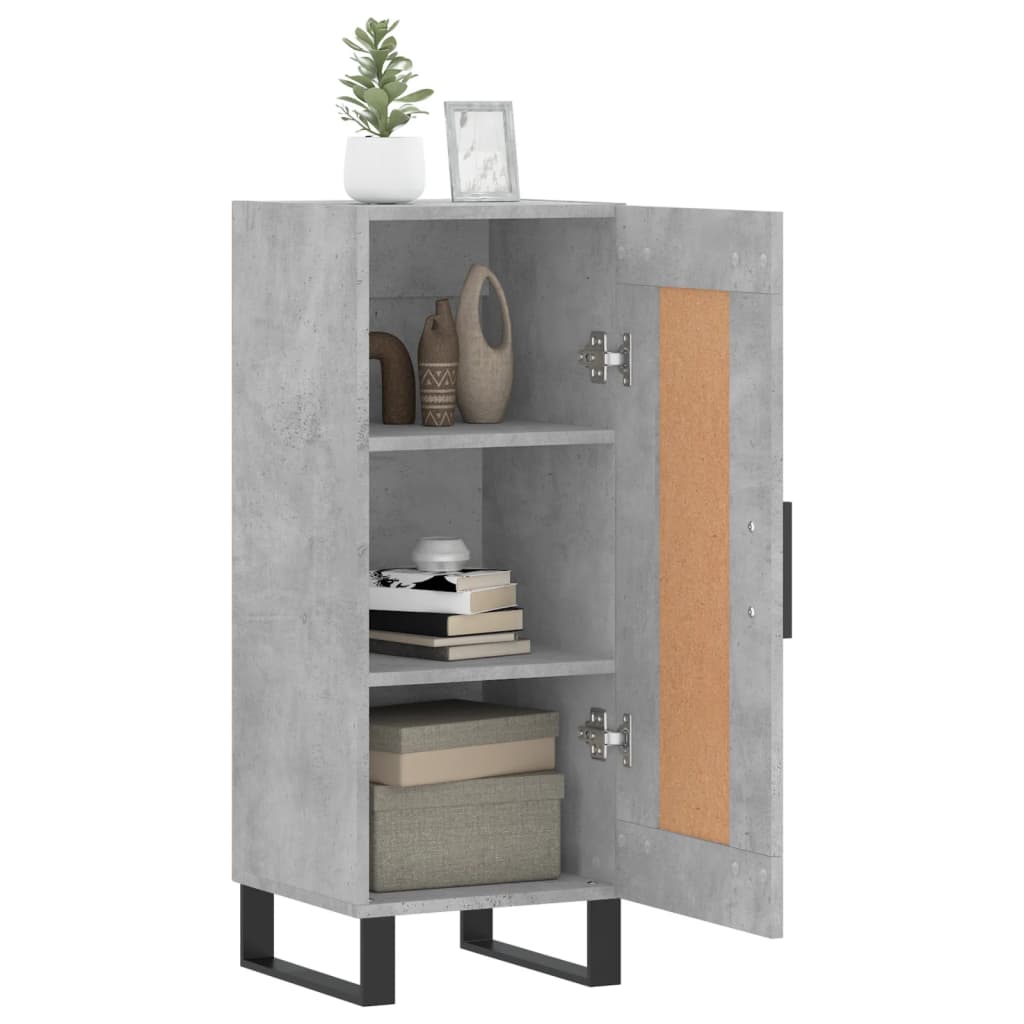 skænk 34,5x34x90 cm konstrueret træ betongrå