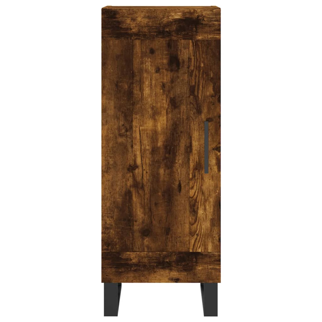 skænk 34,5x34x90 cm konstrueret træ røget egetræsfarve