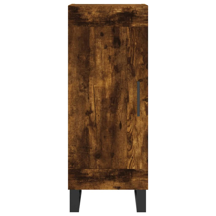 skænk 34,5x34x90 cm konstrueret træ røget egetræsfarve