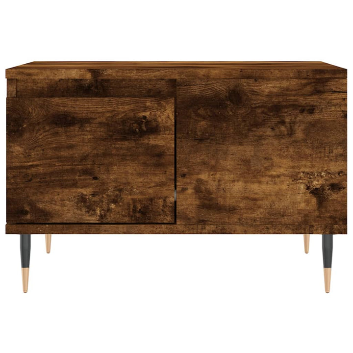 sofabord 55x55x36,5 cm konstrueret træ røget egetræsfarve