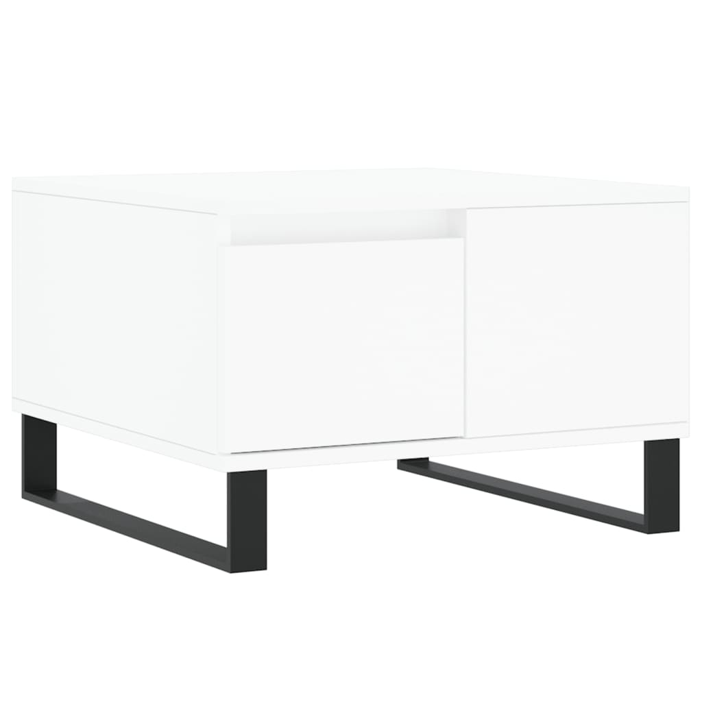 sofabord 55x55x36,5 cm konstrueret træ hvid