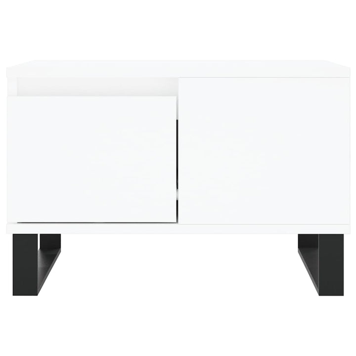 sofabord 55x55x36,5 cm konstrueret træ hvid