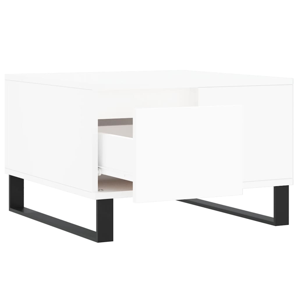 sofabord 55x55x36,5 cm konstrueret træ hvid