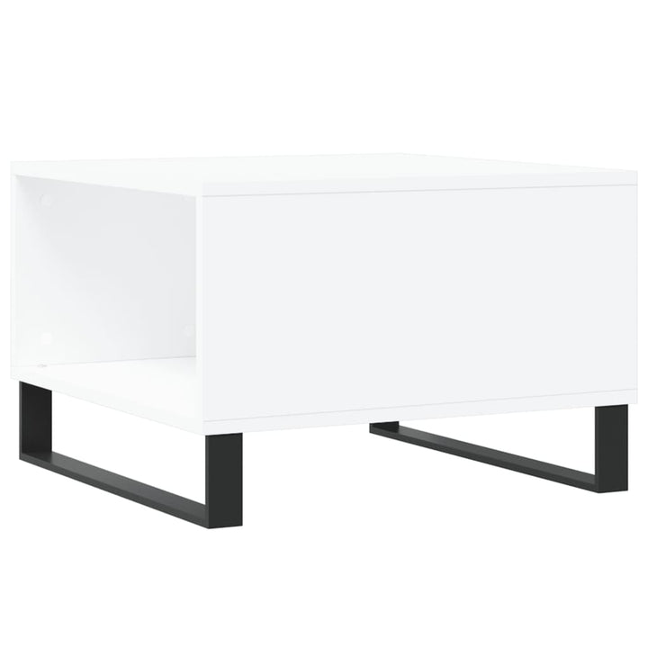 sofabord 55x55x36,5 cm konstrueret træ hvid