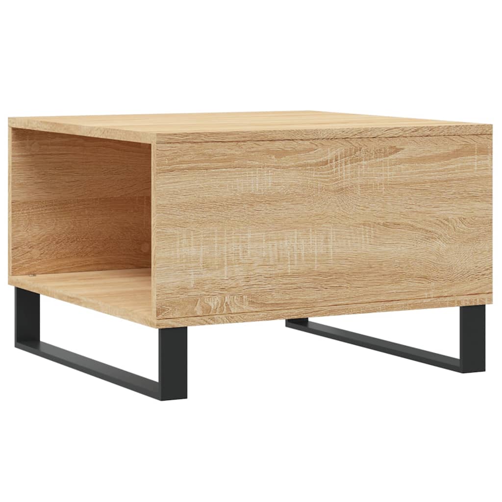 sofabord 55x55x36,5 cm konstrueret træ sonoma-eg
